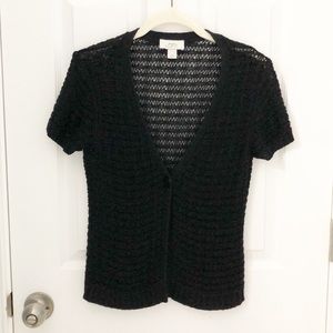 Ann Taylor Loft | Crocheted short sleeve Cardigan